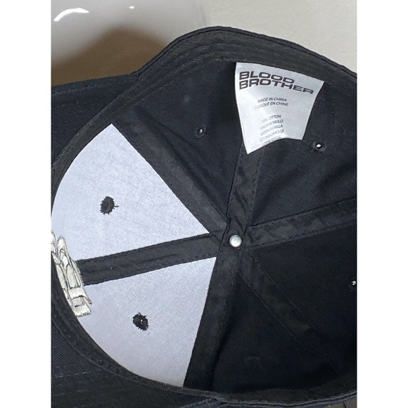 BLOOD Brother Logo Baseball Cap in Deep Black - Picture 7 of 9